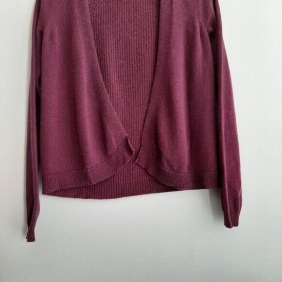 GAP 100% Cashmere Soft Open Front Cardigan Sweater Purple Sz XS - Picture 4 of 10